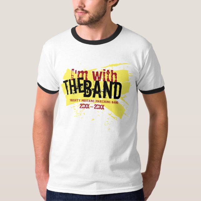 Jag är med bandet | Marching Band Pappa T-Shirt (Framsida)