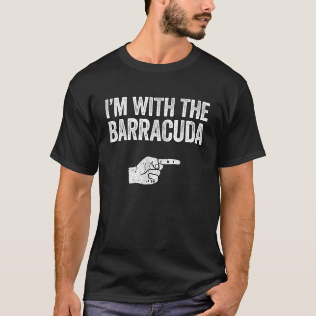 Jag är med Barracuda Matching Barracuda T Shirt (Framsida)