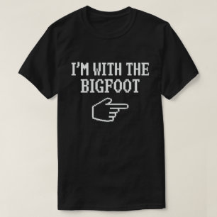 Jag är med Bigfoot Matching Halloween Costume T Shirt