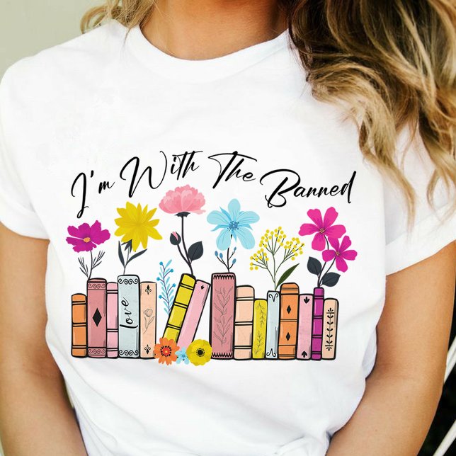Jag är med Bokar. T Shirt (I'm With The Banned shirt,Book Lover shirt,teacher appreciation gifts shirt,)