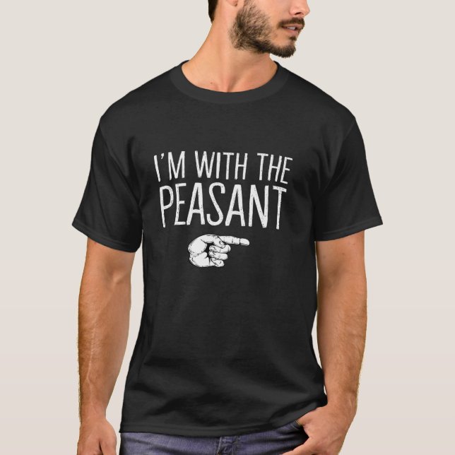 Jag är med bondmataren Lazy Halltock T Shirt (Framsida)