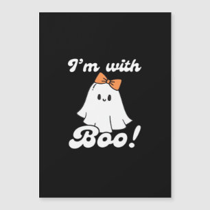 Jag är med Boo Rolig Retro Stil