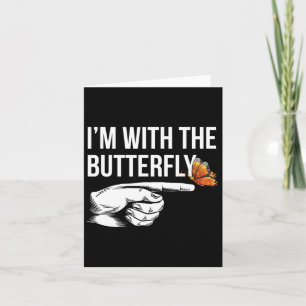Jag är med Butterfly Party Matching Par Hallowee Kort