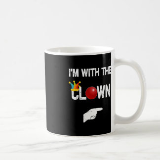 Jag är med Clown Halloween Costumes Kaffemugg