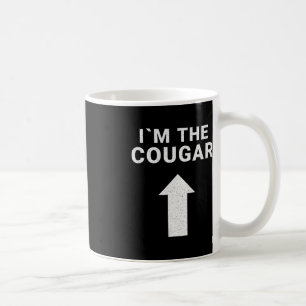 Jag är med Cougar Humor Halloween Birthday Gift Kaffemugg