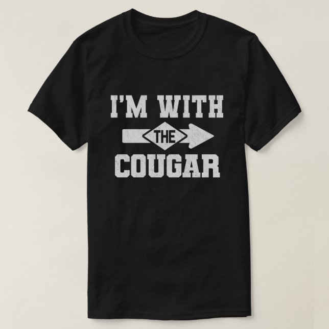 Jag är med Cougar-paret Halloween Costume T Shirt (Design framsida)