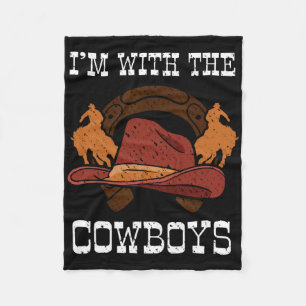 Jag är med Cowboy Rrel Tävla Horseck Rod Fleecefilt