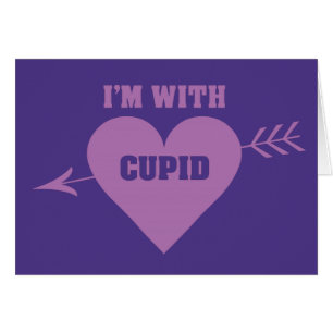 JAG ÄR MED CUPID-hälsningskort Hälsningskort