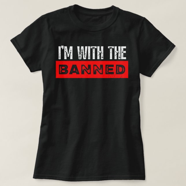 Jag är med den förbjudna Bokar-veckans läsning T Shirt (Design framsida)