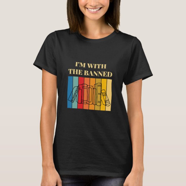 Jag är med det förbjudna Bokar Bok T Shirt (Framsida)