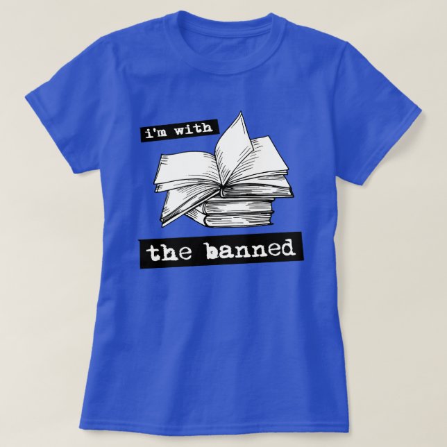 Jag är med det förbjudna bokar t shirt (Design framsida)