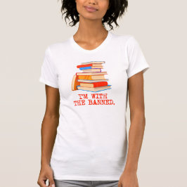 Jag är med det förbjudna bokar t shirt