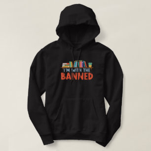 Jag är med det förbjudna för Bok Älskare Hoodie
