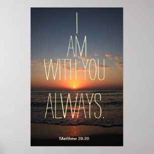 Jag är med dig alltid Bible Verse Poster