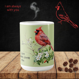 Jag är med dig alltid kardinal Bird Kaffemugg