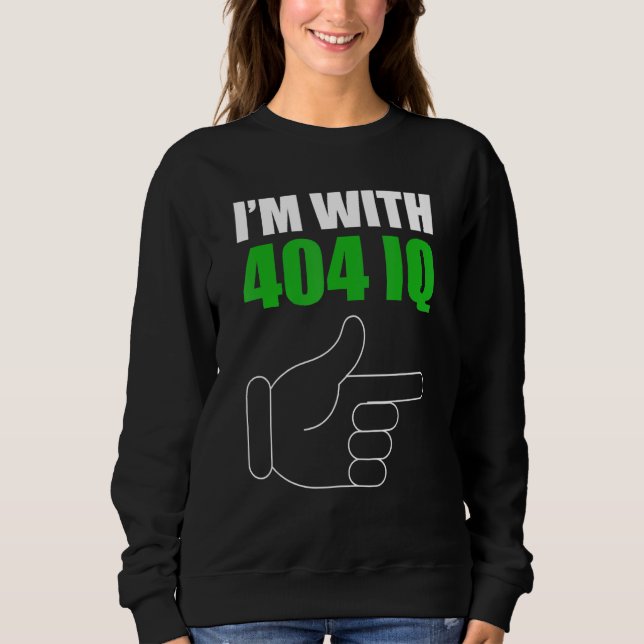 Jag är med Dum 404-fel  Programmerarkodning T Shirt (Framsida)
