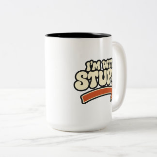 Jag är med dumma mugg – rolig busgift kaffemugg