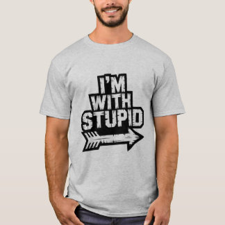 Jag är med dumma pil rolig matchande t-shirt för p