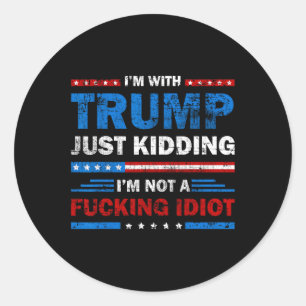 Jag är med en trump som inte är en bläckstråle runt klistermärke