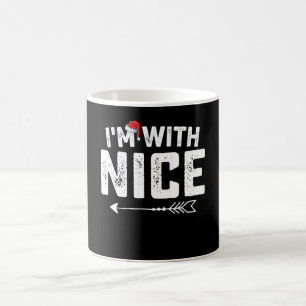 Jag är med fina julpar med matchande kläder familj kaffemugg