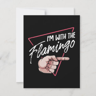 Jag är med Flamingo Halloween Matchande Par Kostym Inbjudningar