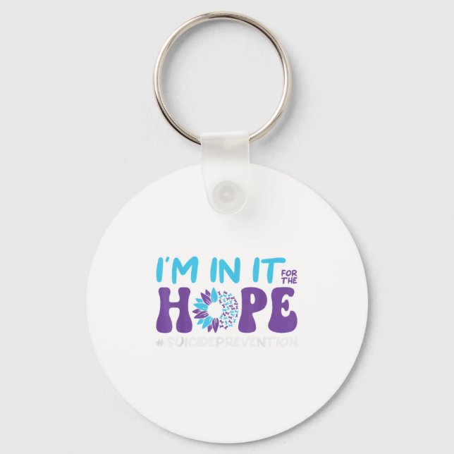 Jag är med för hoppets självmordsförebyggande, men nyckelring (Framsida)