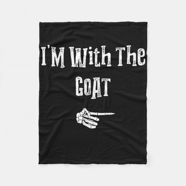 Jag är med goat Halloween Costume Funny-par Fleecefilt (Framsidan)