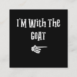 Jag är med goat Halloween Costume Funny-par Fyrkantigt Visitkort