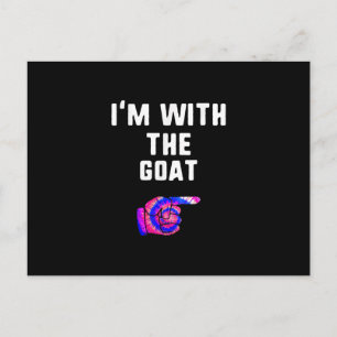 Jag är med Goat Tie Dye Halloween Matching Meddelande Vykort