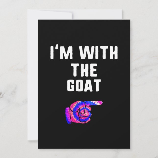Jag är med Goat Tie Dye Halloween Matching Spara Datumet (Framsida)