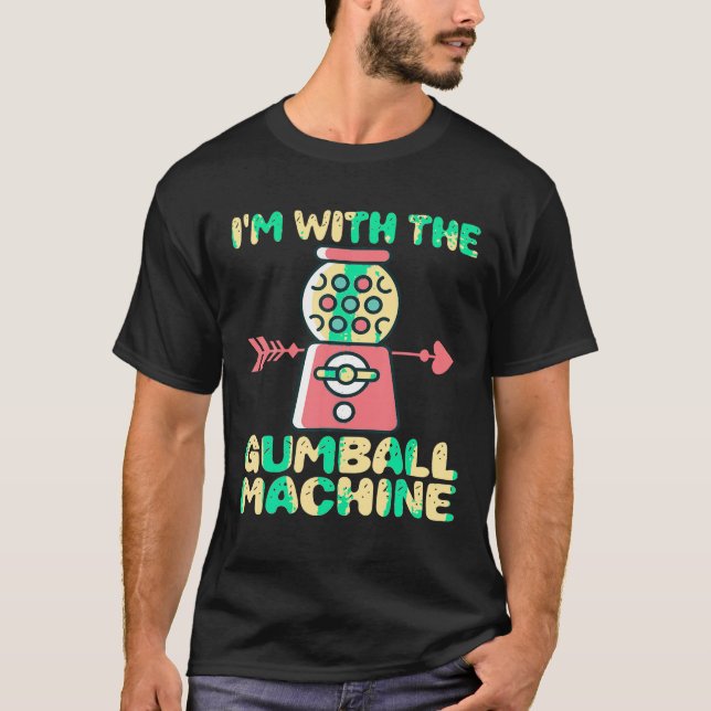 Jag är med Gumball Maskin Matching Costume Hallowe T Shirt (Framsida)