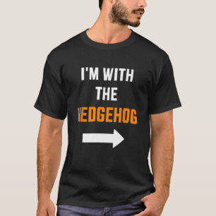 Jag är med hedgehog-partnerparet costume hallo t shirt