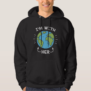 Jag är med henne hoodie