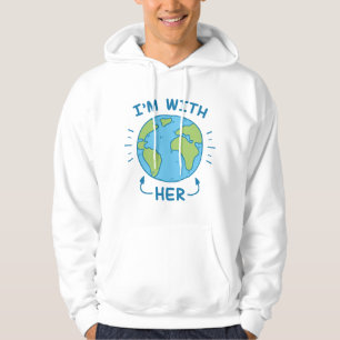Jag är med henne hoodie