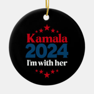 Jag Är Med Henne Kamala Röst På 2024 President Kam Julgransprydnad Keramik