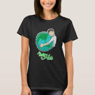 Jag är med hennes Erde Planet Climate Change Envir T Shirt