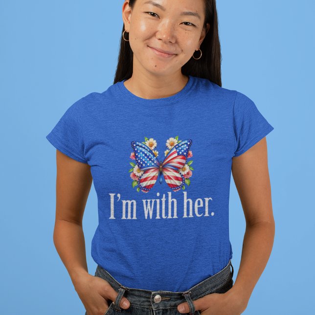 Jag är med hennes Kamala Harris Butterfly Women's T Shirt (Skapare uppladdad)