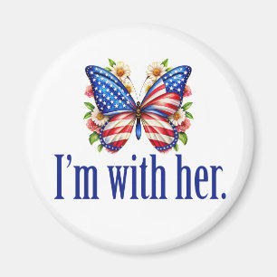 Jag är med hennes Kamala Harris för president Butt Magnet
