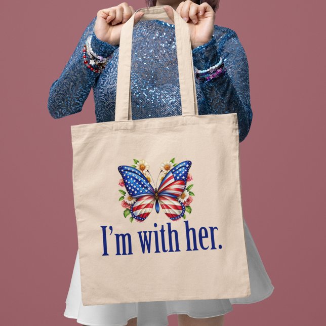Jag är med hennes Kamala Harris för president Butt Tygkasse (Skapare uppladdad)