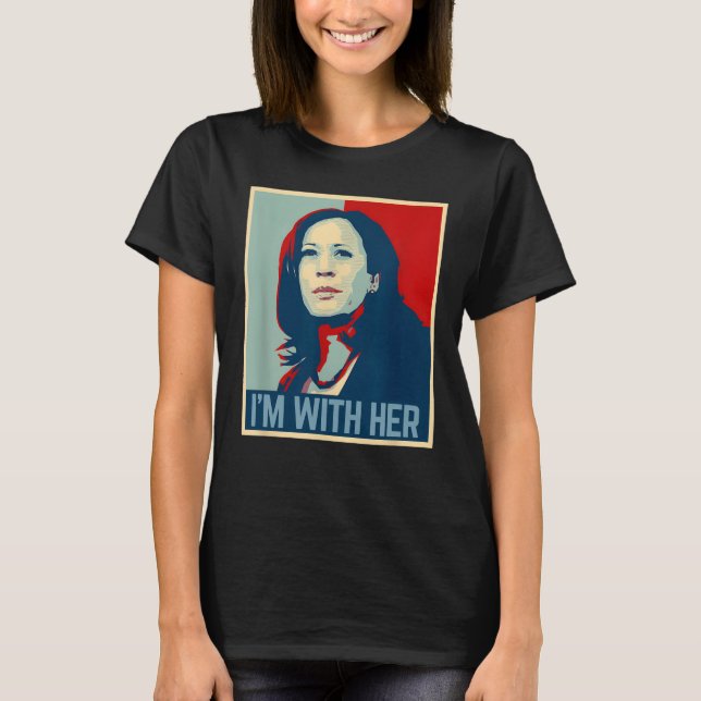 Jag är med hennes Kamala Harris till president 202 T Shirt (Framsida)
