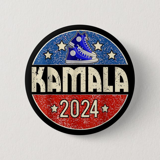 Jag är med hennes Kamala-omröstning för 2024 Knapp (Framsida)
