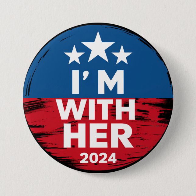 Jag är med hennes Kamala-omröstning för 2024 Knapp (Framsida)