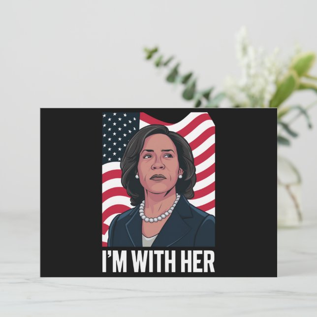 Jag är med hennes Kamala-röst för 2024 års preside Inbjudningar (Stående Fram)