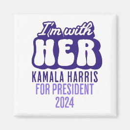 Jag är med hennes text Kamala Harris till presiden Magnet