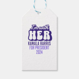 Jag är med hennes text Kamala Harris till presiden Presentetikett