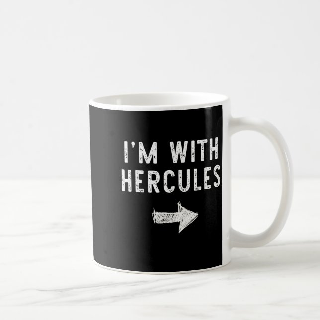 Jag är med Hercules Roligt Halloween Par Kostym Kaffemugg (Höger)