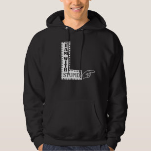 Jag är med Höger för stela pekdon Hoodie