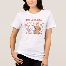 Jag är med honom – Matchande Alla hjärtans dag-kop T Shirt