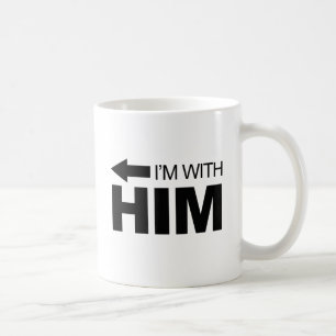 Jag är med honom (vänster) kaffemugg