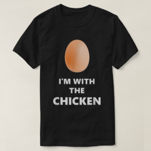 Jag är med hönsens roliga äggskjorta t shirt
